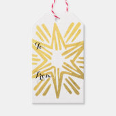 Persoonlijke feestdag met Trendy Gold Foil Star Cadeaulabel (Voorkant)