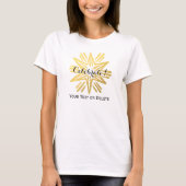Persoonlijke feestdag met Trendy Gold Foil Star T-shirt (Voorkant)