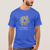 Persoonlijke feestdag met Trendy Gold Foil Star T-shirt (Voorkant)
