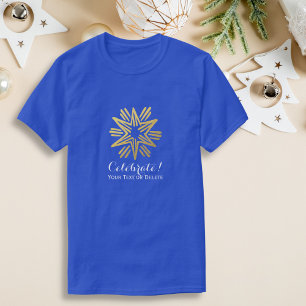 Persoonlijke feestdag met Trendy Gold Foil Star T-shirt