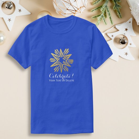 Persoonlijke feestdag met Trendy Gold Foil Star T-shirt