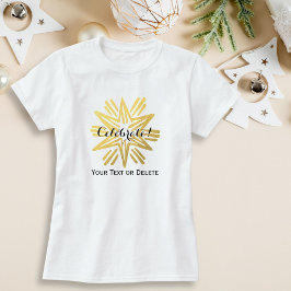 Persoonlijke feestdag met Trendy Gold Foil Star T-shirt
