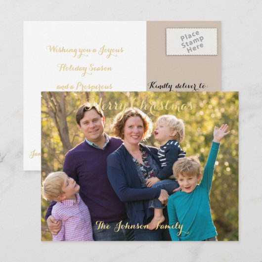 Persoonlijke feestdag voor feestelijke feestelijke briefkaart (Voorkant / Achterkant)