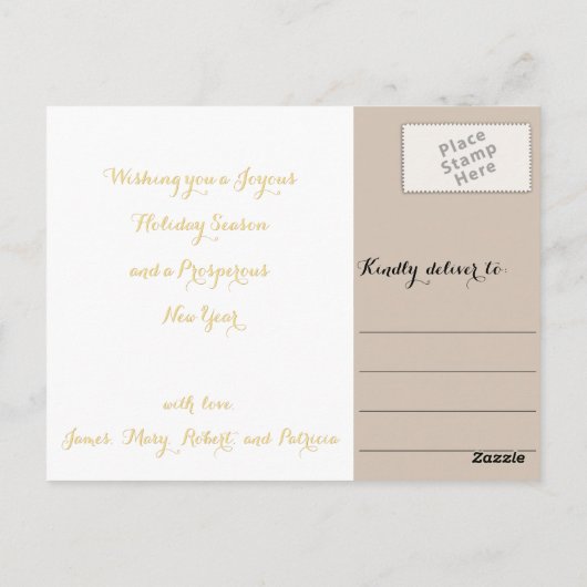 Persoonlijke feestdag voor feestelijke feestelijke briefkaart (Achterkant)