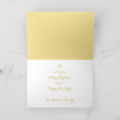 Persoonlijke feestdag voor feestelijke feestelijke folie wenskaart (Binnenlaag)