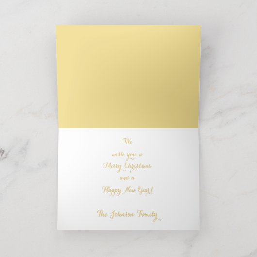 Persoonlijke feestdag voor feestelijke feestelijke folie wenskaart (Binnenlaag)