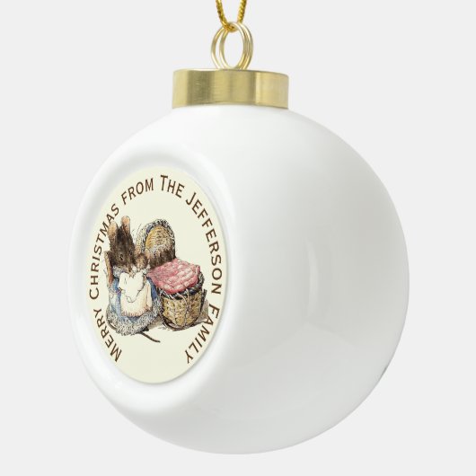 Persoonlijke feestdag voor moeder en kind keramische bal ornament (Rechts)