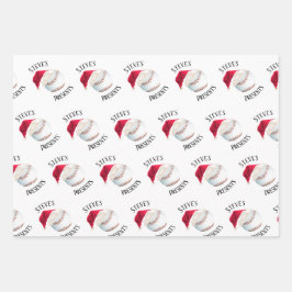 Persoonlijke feestdag voor prettige feestdagen bij inpakpapier vel