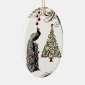 Persoonlijke feestdag voor voetgangers en kerstbom keramisch ornament (Rechts)