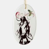 Persoonlijke feestdagen en feestdagen keramisch ornament (Rechts)