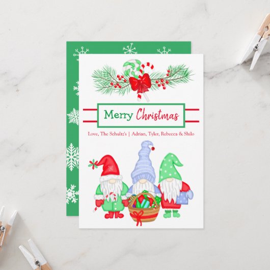 Persoonlijke feestdagen voor feestelijke feestdage kaart (Voorkant / Achterkant in situ)