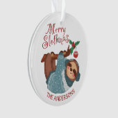 Persoonlijke feestelijke feestelijke feestdag ornament (voorkant)