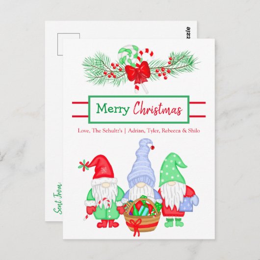 Persoonlijke feestelijke feestelijke feestelijke k briefkaart (Voorkant / Achterkant)