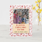 Persoonlijke feestelijke kerstfoto kaart (Gele Bloem)