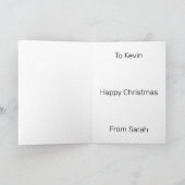 Persoonlijke feestelijke kerstkaart kaart (Binnen)