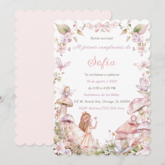 Persoonlijke Feestelijke Sprookjes Kaart (Voorkant / Achterkant)