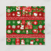 Persoonlijke feestelijke wensen vierkante visitekaartje (Achterkant)