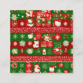 Persoonlijke feestelijke wensen vierkante visitekaartje (Achterkant)