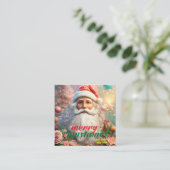 Persoonlijke feestelijke wensen vierkante visitekaartje (Staand voorkant)