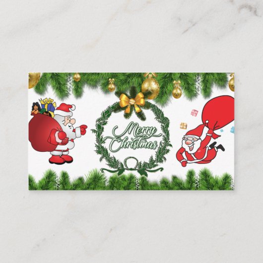 Persoonlijke feestelijke wensen visitekaartje (Achterkant)