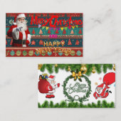 Persoonlijke feestelijke wensen visitekaartje (Voorkant / Achterkant)