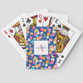 Persoonlijke Fel Geschilderde Abstracte Naam Pokerkaarten (Achterkant)