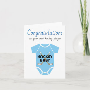 Persoonlijke felicitatie Hockey Baby Shower Kaart