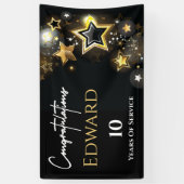 Persoonlijke Felicitaties Aangepaste Gouden Ster Spandoek (Verticaal)