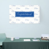 Persoonlijke Felicitaties Blauwe Naambanner Spandoek (Beurs)