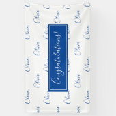 Persoonlijke Felicitaties Blauwe Naambanner Spandoek (Verticaal)