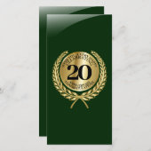 Persoonlijke felicitaties kaart op het jubileum (Voorkant / Achterkant)