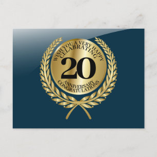 Persoonlijke felicitaties kaart voor het jubileum