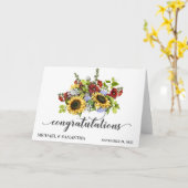 Persoonlijke Felicitaties met de Trouwdag Zonneblo Kaart (Gele Bloem)