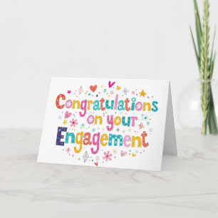 Persoonlijke felicitaties met uw verlovingskaart kaart