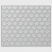 Persoonlijke felicitaties Naam, Wit op Zilver Cadeaupapier (Vlak)