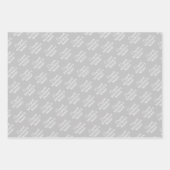 Persoonlijke felicitaties Naam, Wit op Zilver Inpakpapier Vel (Voorkant)