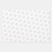 Persoonlijke felicitaties Naam, Wit op Zilver Inpakpapier Vel (Voorkant 2)