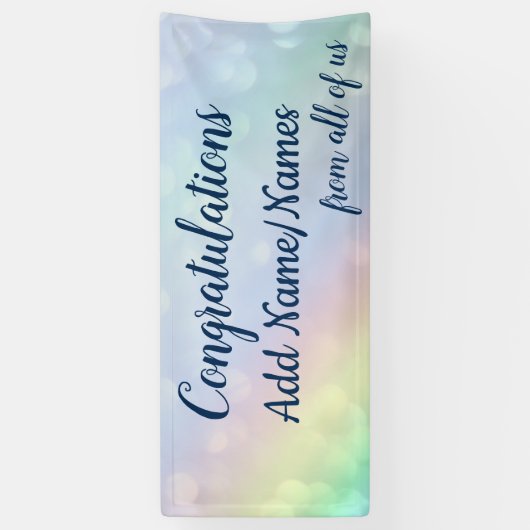 Persoonlijke felicitaties spandoek (Verticaal)