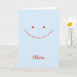 Persoonlijke Felicitaties, Ster Smiley Gezicht Kaart