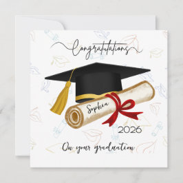 Persoonlijke felicitaties voor je afstuderen kaart
