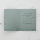 Persoonlijke felicitaties voor verlovingsfeest kaart (Binnen)