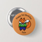 Persoonlijke Felix de Vos Gefeliciteerd Ronde Button 5,7 Cm (Voorkant /achterkant)