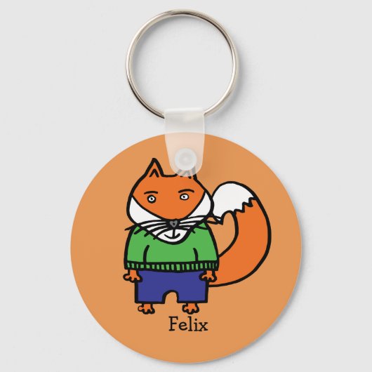Persoonlijke Felix de Vos Sleutelhanger (Voorkant)