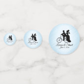 Persoonlijke fiets blauwe trouwconfetti confetti (Voorkanten)