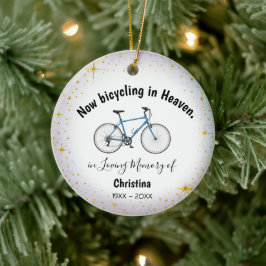 Persoonlijke fietser-herdenking ornament