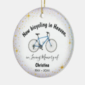 Persoonlijke fietser-herdenking ornament (Links)