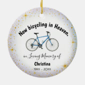 Persoonlijke fietser-herdenking ornament (Achterkant)