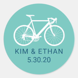 Persoonlijke fietsstickers ronde sticker