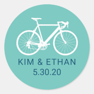 Persoonlijke fietsstickers ronde sticker
