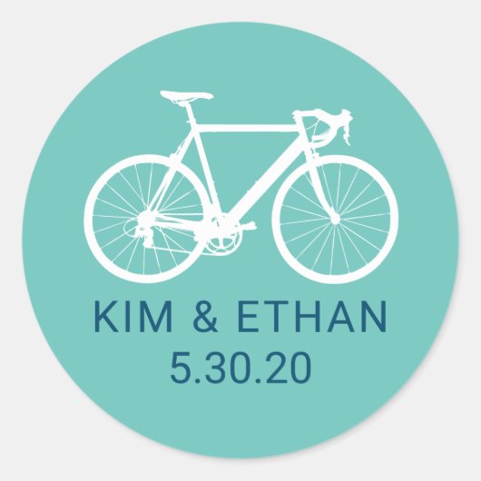 Persoonlijke fietsstickers ronde sticker (Voorkant)